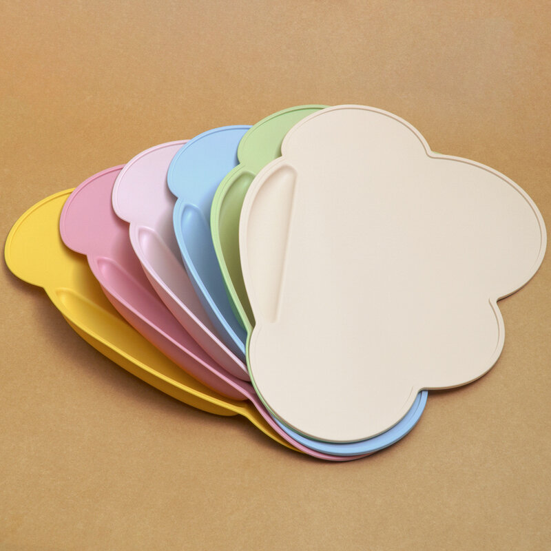 Mantel Individual de silicona con forma de nube para bebé, plato antideslizante para alimentación, vajilla para niños, 1 unidad