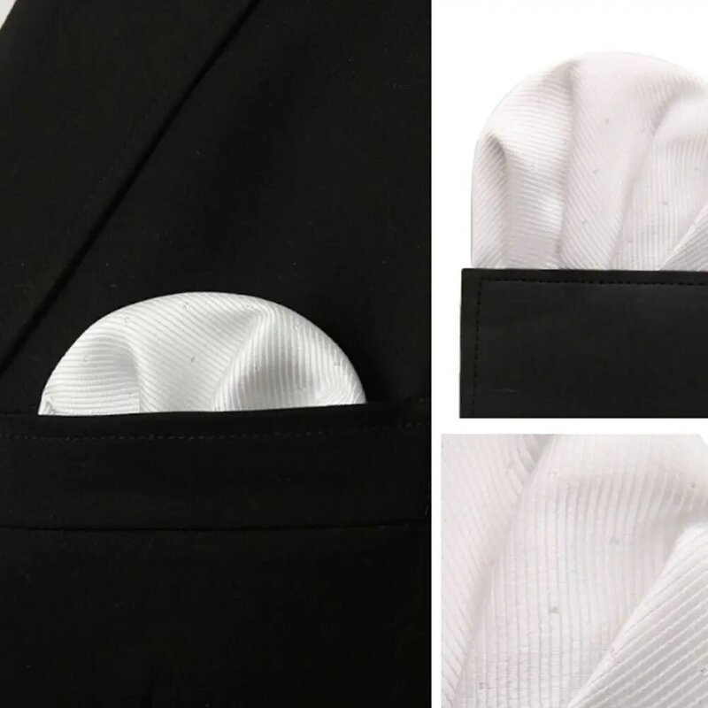 Toalla de pecho de algodón de lunares de Color sólido preplegada, pañuelo de bolsillo coreano, accesorios de traje para hombres, toallas de bolsillo