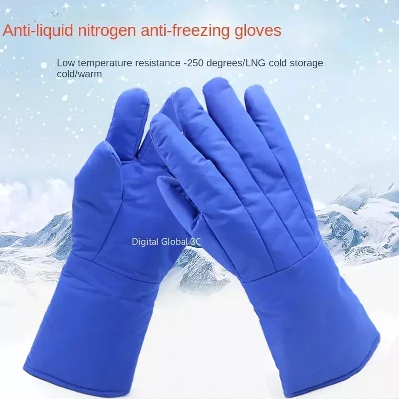 38cm Long Cryogenic Gloves Waterproof Low Temperature Resistant Liquid Nitrogen Liquid Nitrogen Gloves Protective Gloves