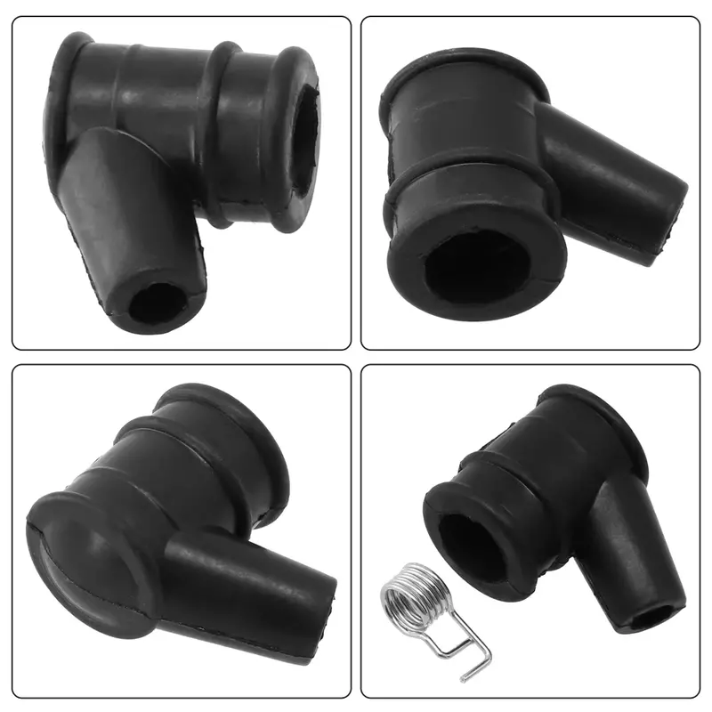 Spark Plug Cap para borracha de chumbo HT, substituição de plástico, peças sobressalentes, acessórios universais, preto, 5mm, 1x1Pc