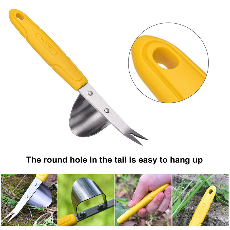 Stainless Steel Garden Hand Weeder Heavy Duty Stainless Steel Gardening Tool For Easy Weed Removal And Deeper Digging Ergonomic