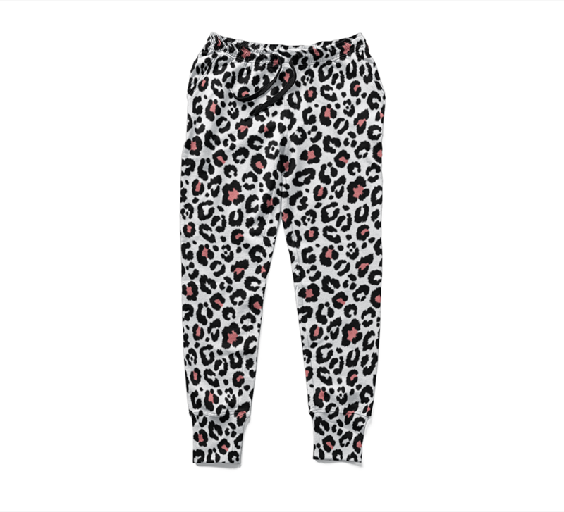 Letsfind nova chegada moda menina jogger pant leopard grão impressão elástico calças de cintura com bolsos streetwear feminino