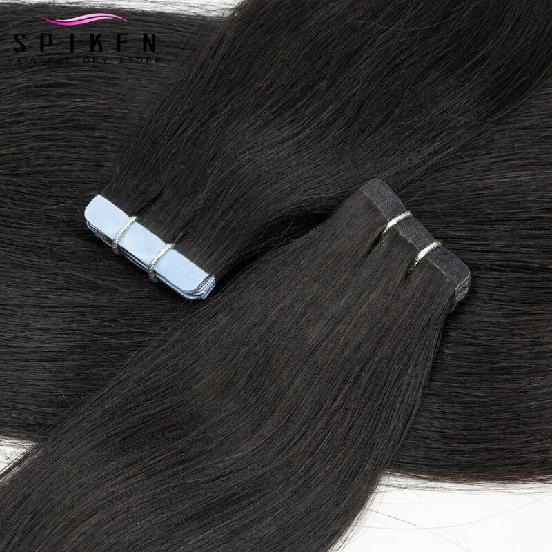 30 Inches Straight Tape in Hair Extensions Natural Brazilian Human Hair Tape Ins 20pcs/pack Adhesive Tape Hair Salon Supply