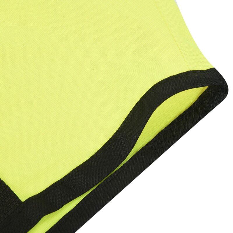 เสื้อกั๊กสีเหลืองด้านหน้ามีซิปมองเห็นได้สูงมีซิป7กระเป๋าชั้น2แถบสะท้อนแสง