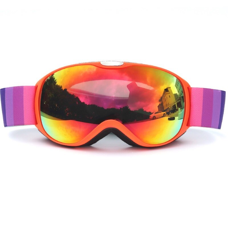 Óculos de esqui anti-nevoeiro de camada dupla infantil, montanhismo, ciclismo, inverno, esqui, colorido, homens, mulheres
