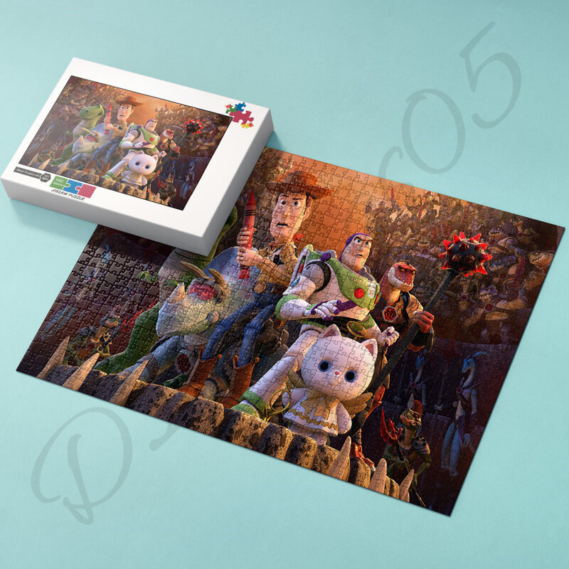 Disney Animated Film Jigsaw puzzle Toy Story 35/300/500/1000 pezzi di carta e puzzle in legno decomprimere giocattoli fatti a mano per bambini