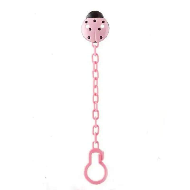 Adorabili clip per ciuccio per bambini stile europeo animale stile coccinella capezzolo/giocattolo clip per ciuccio neonato accessori per capezzoli a catena
