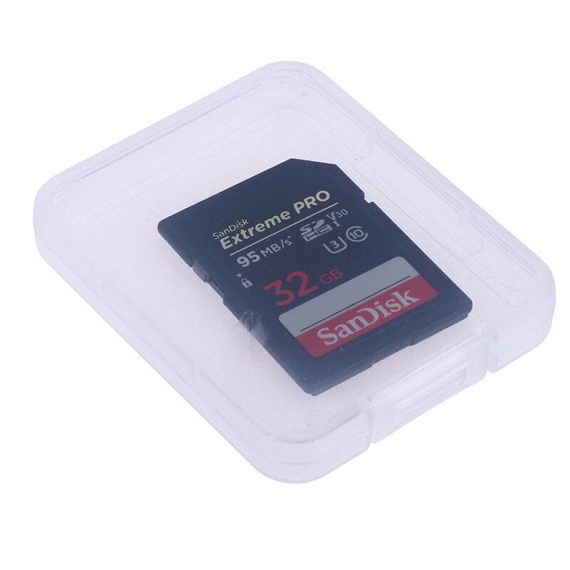 Boîte de rangement transparente pour cartes mémoire SD TF CF, étui de protection individuel en plastique transparent, nouveau support, 10 pièces