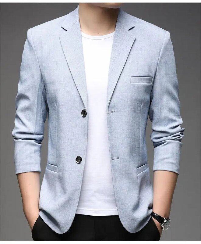 Hoge Kwaliteit Blazer Heren Koreaanse Versie Trend Elegante Mode Business Casual Party Best Man Gentleman Colbert D82