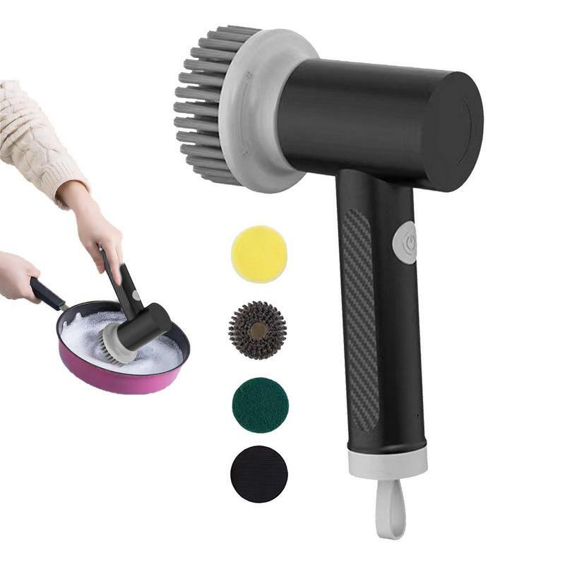 Electric Shower Scrubber 360 Degrees Rotating Shower Scrubber Handheld Household Motorized Brush Rechargeable Scrubber For