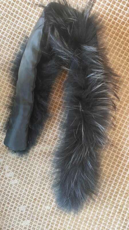Genuine Raccoon Fur Scarf para homens e mulheres, 100% Real Fur, Colarinho de Roupas de Inverno, Venda Quente Usada, Botão Livre, 70cm, 2023