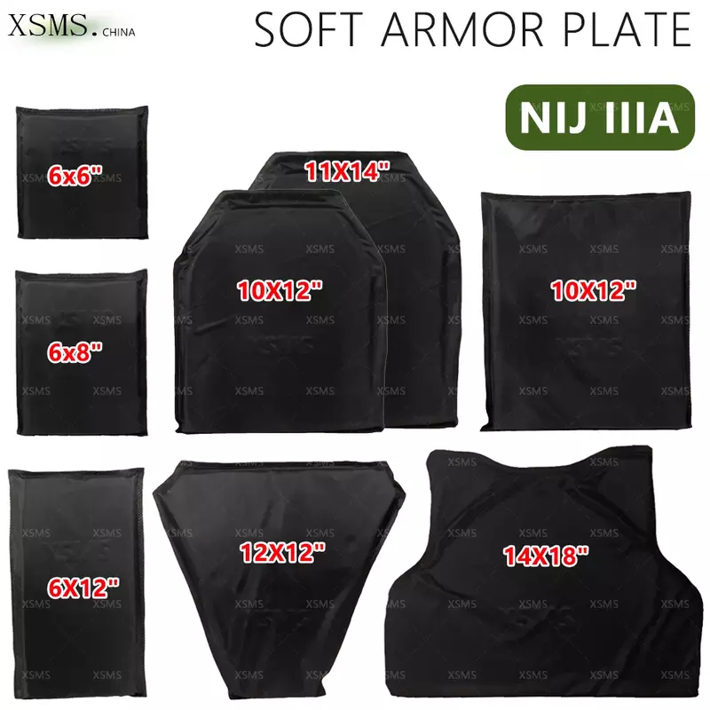 NIJ IIIA NIJ III Soft/Hard Bulletproof Plates Ballistic Vest Bulletproof Backpack Ballistic Board Big Plates 6x8 10x12 11x14