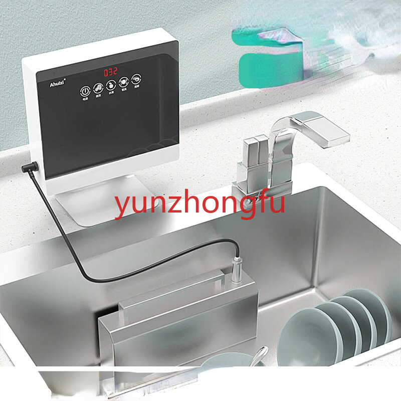 110V/220V automatische Haushalts-Ultraschall-Geschirrs püler tragbare kleine freistehende installation freie Küchen spüle englische Version