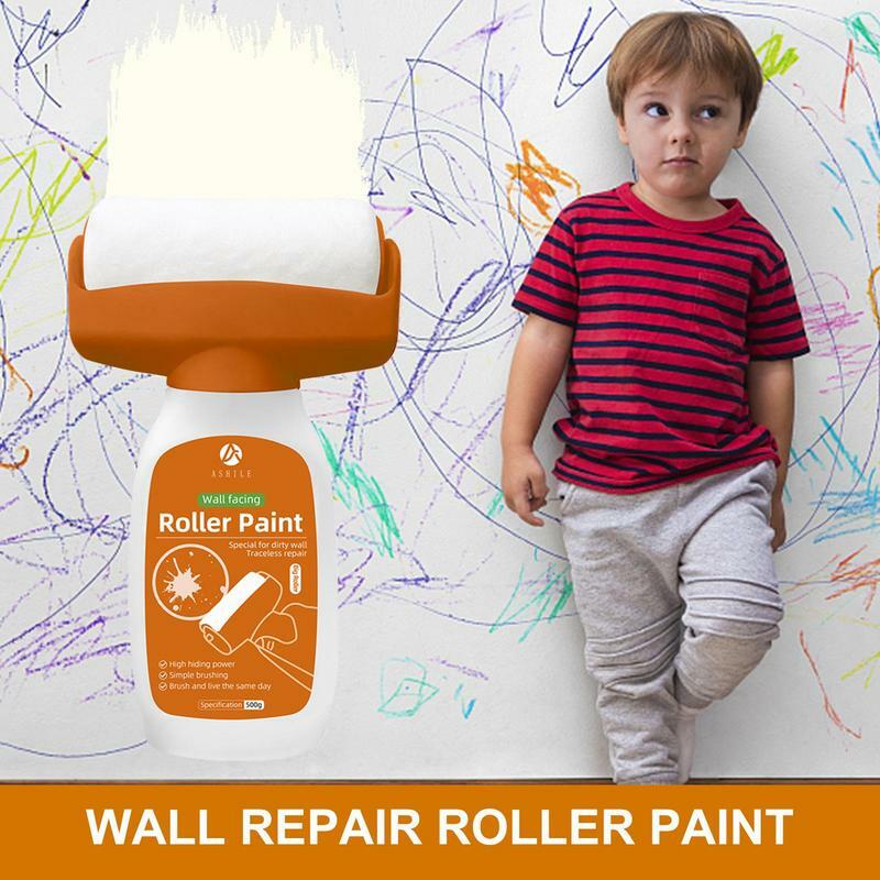 Orange Wall Repair Roller Brush Multi-functional Odorless Latex White Roller Paint Renovation Spackle Stick Wall Patching Brush