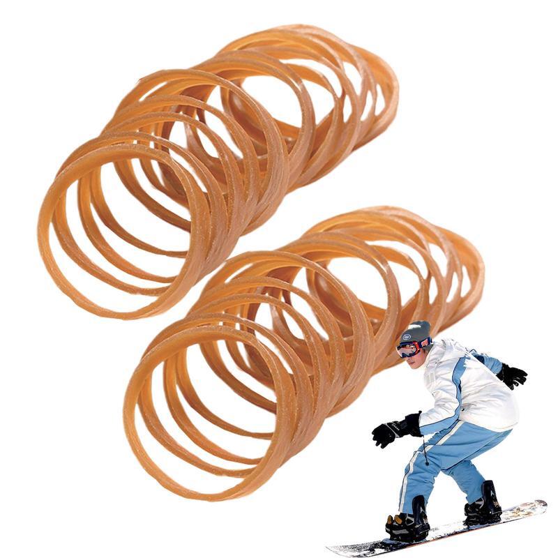 Fasce freno per Snowboard 30 pezzi anelli di gomma fasce di fissaggio per freni tavola da neve forniture per sci e attrezzature da sci rilegatura per sci per esterni