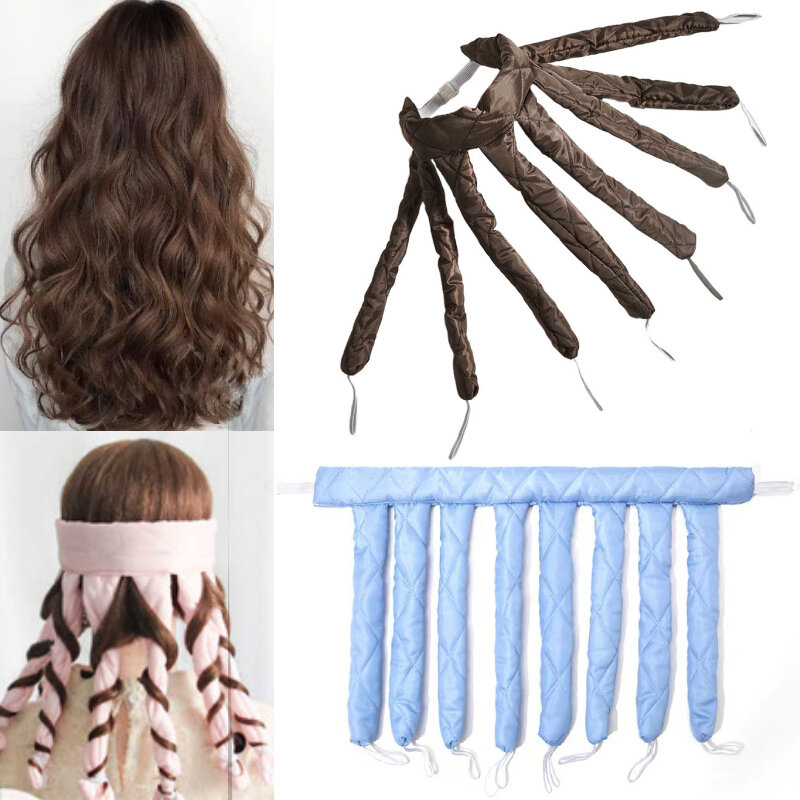 Heatless Curling Rod Headband No Heat Hair Curlers Hair Rollers Sleeping Soft Curls Bar Wave Formers Hair Styling Tools Ribbon
