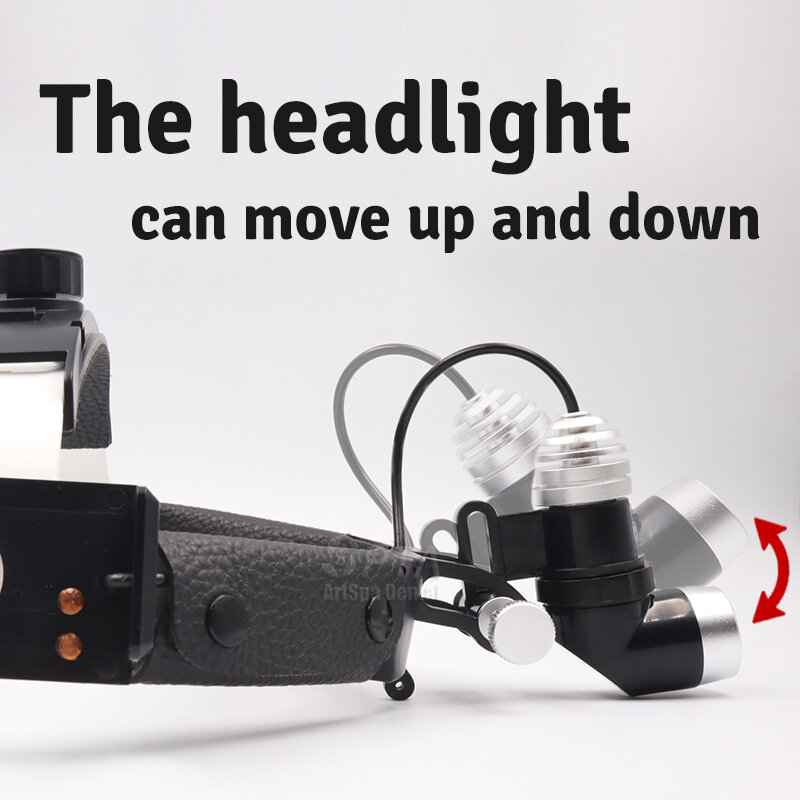 Dentysta 5W chirurgiczne reflektory LED mocna jasne oświetlenie opaska na głowę z akumulatorem 2 szt.