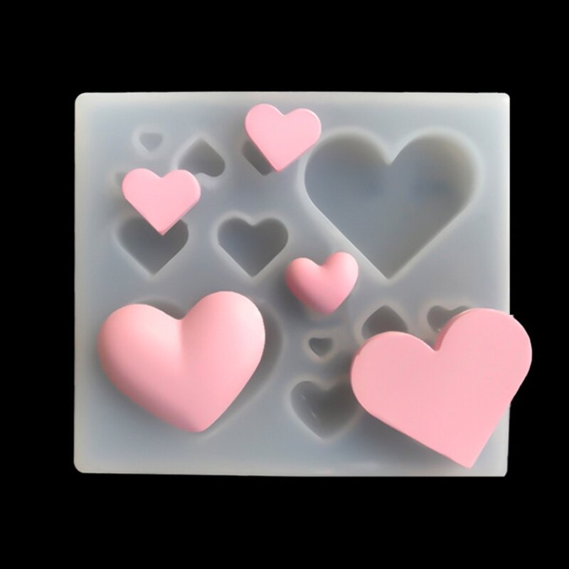 Силиконовая форма для сердечка из смолы, силиконовая форма для сердечка для литья из смолы сережек, ювелирных изделий