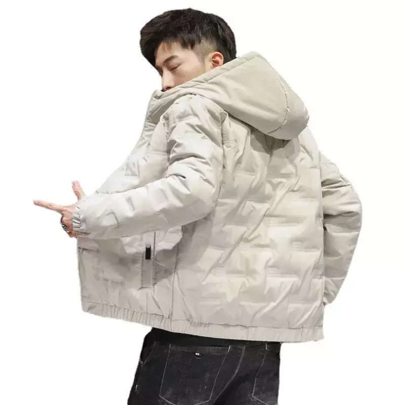 남성용 후드 파카, 따뜻한 방풍 겉옷, 남성 캐주얼 지퍼, 따뜻한 재킷, 솔리드 다운 코트, 패션, 겨울 M-5XL