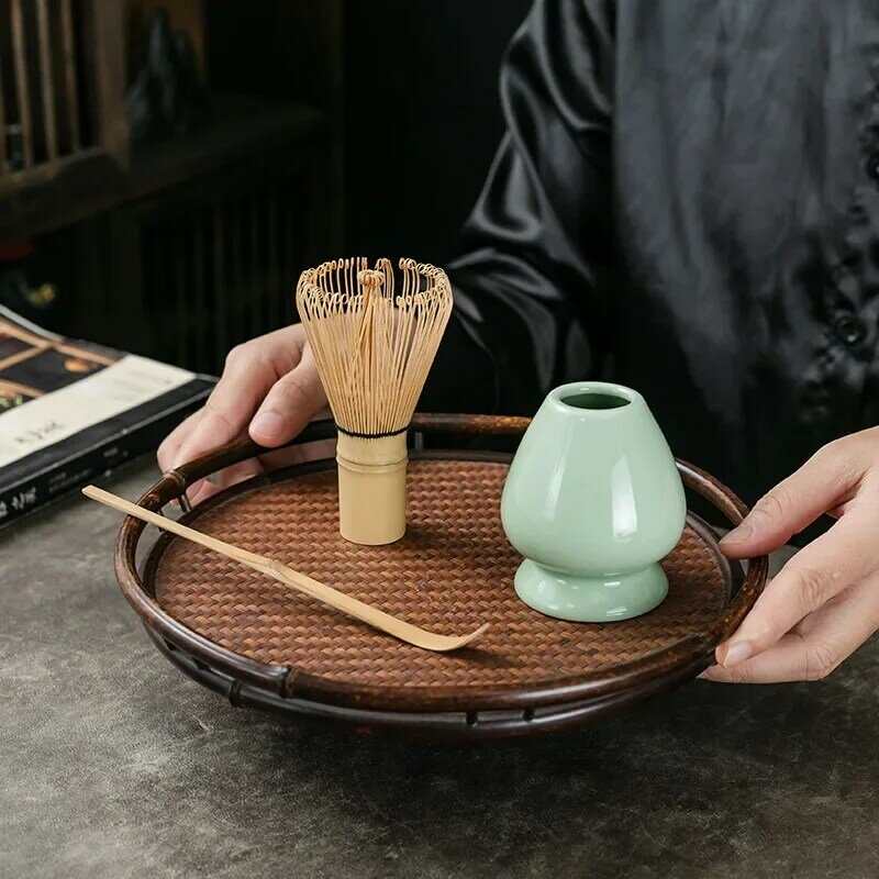 3 In 1 Set Matcha Bambu Kocokan Sendok Teh Mangkuk Keramik Set Teh Tranditional Rumah Alat Pembuatan Teh Aksesori Hadiah Ulang Tahun