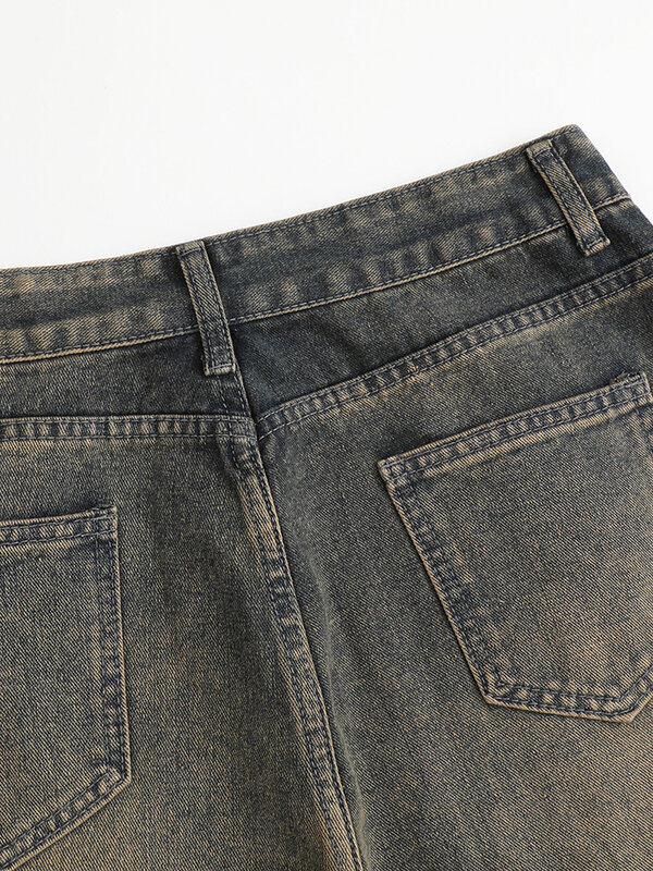 GIBSIE-بنطال جينز عريض الأرجل للنساء في الولايات المتحدة الأمريكية ، بنطلون جينز عالي الخصر ، ملابس شارع فضفاضة مغسولة ، القيام بالشارع القديم ، مقاس كبير ،