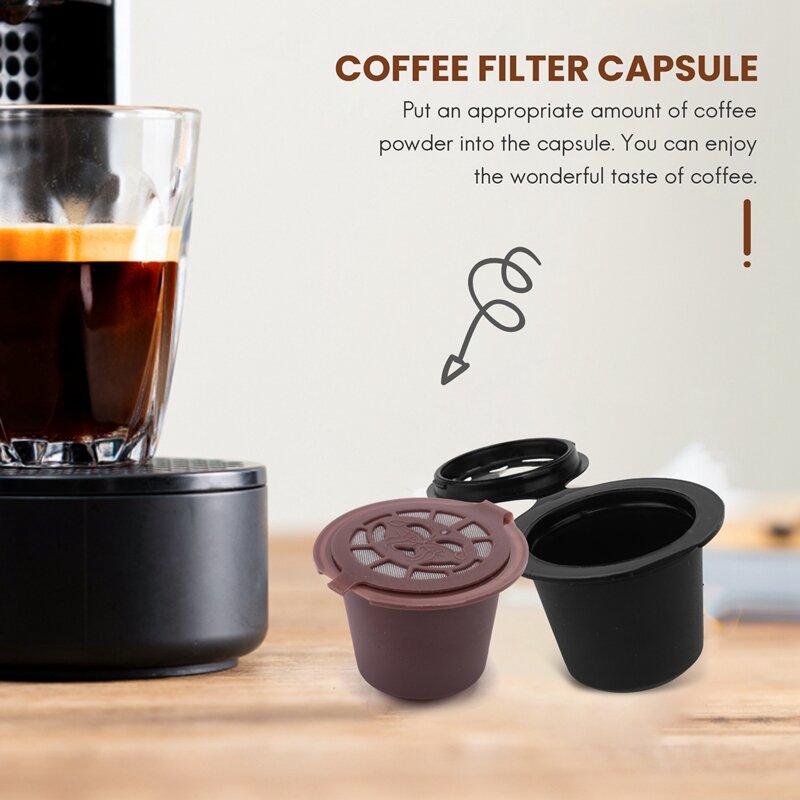 3 Pcs Refillable Reusable Espresso Capsule For Nespresso Coffee Machine Reusable Capsule Refill Empty Capsule