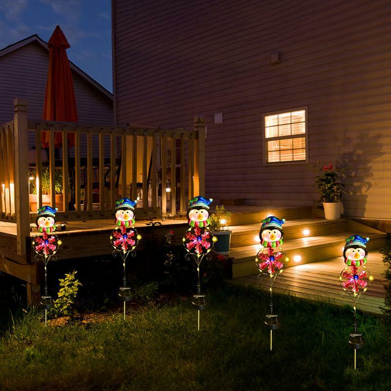 Luci solari natalizie luci solari Festive per esterni luci solari Creative fata luci a LED per matrimoni in giardino passerella