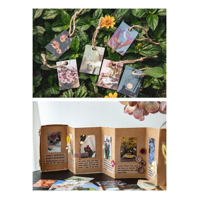 مجموعة ملصقات دروبشيب، ملصقات قصاصات مزخرفة، مجموعة كتب صغيرة، ملصق صندوق سلسلة الربيع والصيف والخريف والشتاء