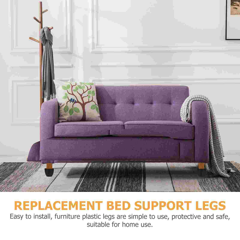 4 buah tempat tidur pengganti kaki Sofa bulat, pendukung kaki Sofa tinggi dapat disesuaikan