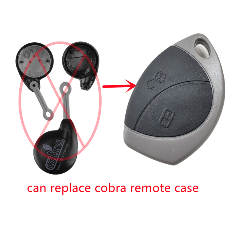 Telecomando Shell 2 pulsanti Fob Cover custodia di ricambio per Mazda/ Cobra Car Key 7777 1046 3196
