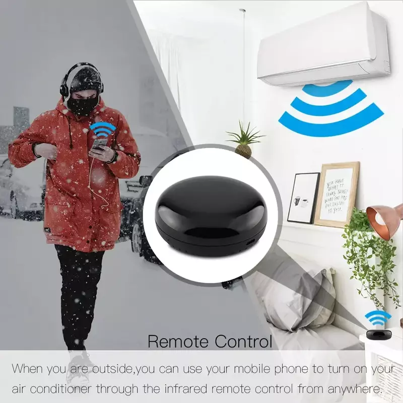MOES-mando a distancia para el hogar, dispositivo de Control remoto Universal por infrarrojos para aire acondicionado, TV, Tuya, Alexa y Google Home