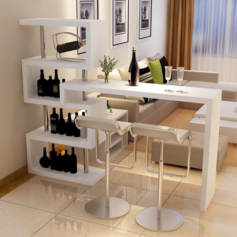 Tables de Bar Nordiques Blanches au Design Minimaliste Moderne, Décoration de Meubles pour la Maison