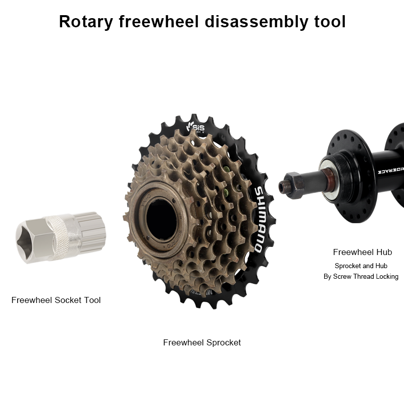 Bicycle Freewheel Sprocket Removal Repair Tool For 6/7/8/9/10/11S Mountain Road Bike Rear Hub Cog Flywheel Overhaul Extractor