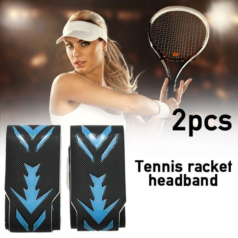 Cabeça fita de proteção para raquete de tênis, 2pcs, 3d protetor fita para raquete de tênis de praia, 3.8cm x 40cm x 0.1cm