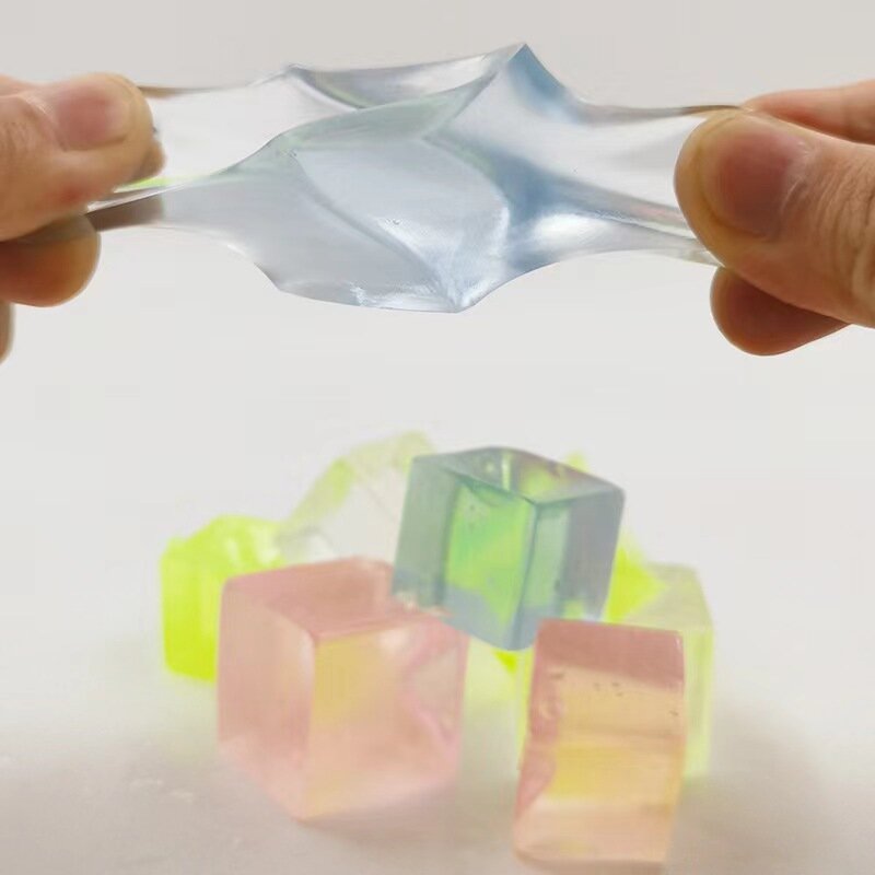 Mini cubes de glace transparents mignons et créatifs pour enfants, jouet à rebond en silicone, MSI, pincement, musique, réduction de tresses, 20 pièces
