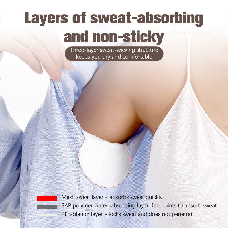 50Pcs Unisex Sweat Pads Summer Deodorants Underarm Anti Perspiration Sweat Pads Disposable Armpit Absorb Sweat Shield Pad