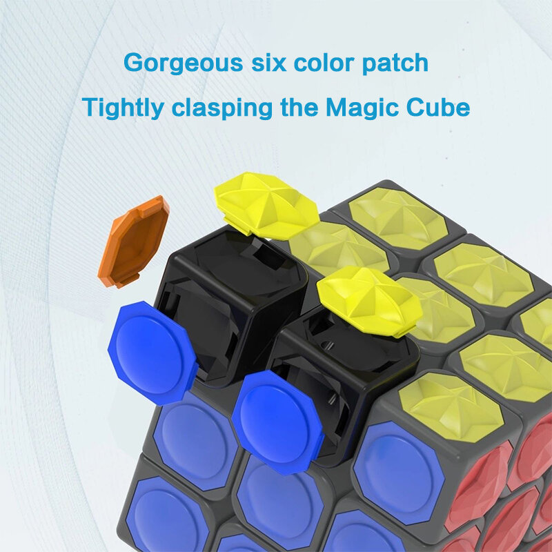 Cubo mágico de superficie convexa táctil para niños, Cubo mágico, rompecabezas giratorio, juguete para niños, 3x3x3