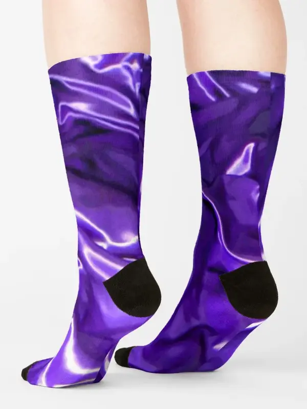 Ультрафиолетовые атласные носки для бега японская мода Мультяшные носки для девочек и мужчин