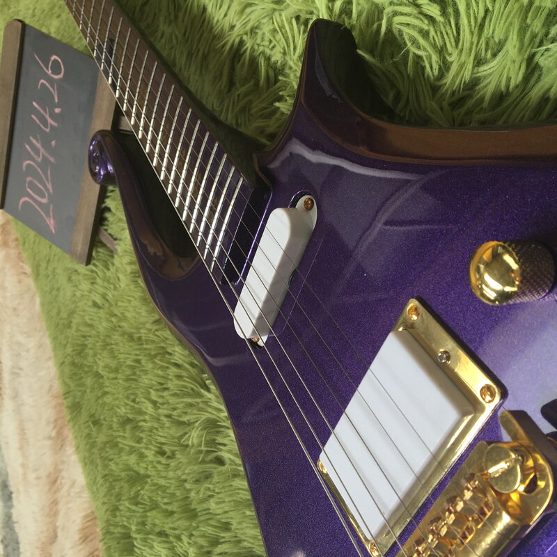 Guitarra elétrica de corpo mogno, guitarra roxa, Prince Cloud, em estoque, encomendar imediatamente, frete grátis, 6 cordas