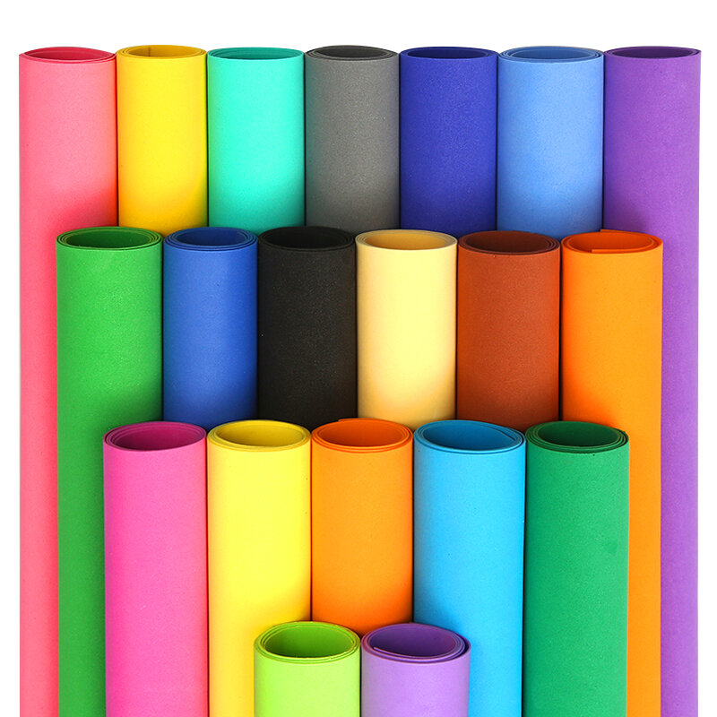 Papier gąbkowy A4 2MM 50*50Cm kwadratowy duży ręcznie robiony materiał Diy papier piankowy zagęszczony 16K kolor ręcznie cięty papier