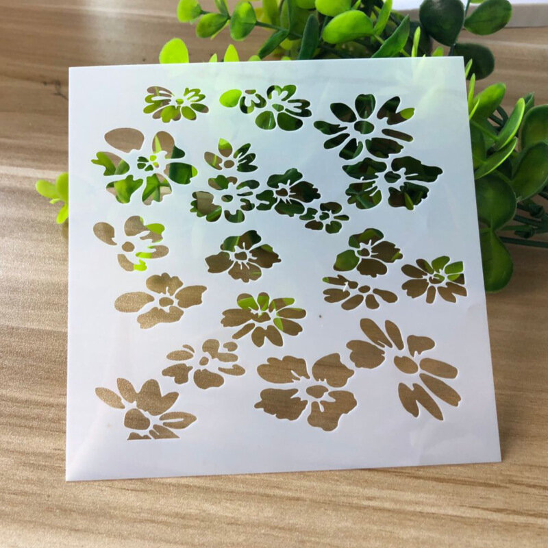 Flower Plant Pattern Stencils For Painting Drawing Template For Children Diy Scrapbook Journal Notebook Decor Hollow Template