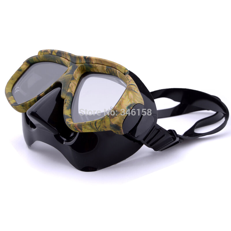 Máscara de mergulho miopia camuflagem anti nevoeiro para artes de caça mergulho equipamento profissional submarina máscaras de natação googles lentes míopes de visão curta