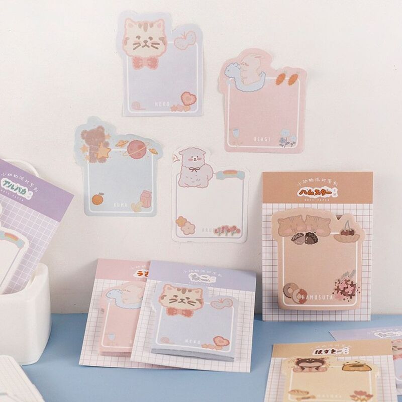 Creative Cute Student Stationery School Supplies Scrapbooking Animal Series Memo Pad Message Sticker Message Notes Label Paper