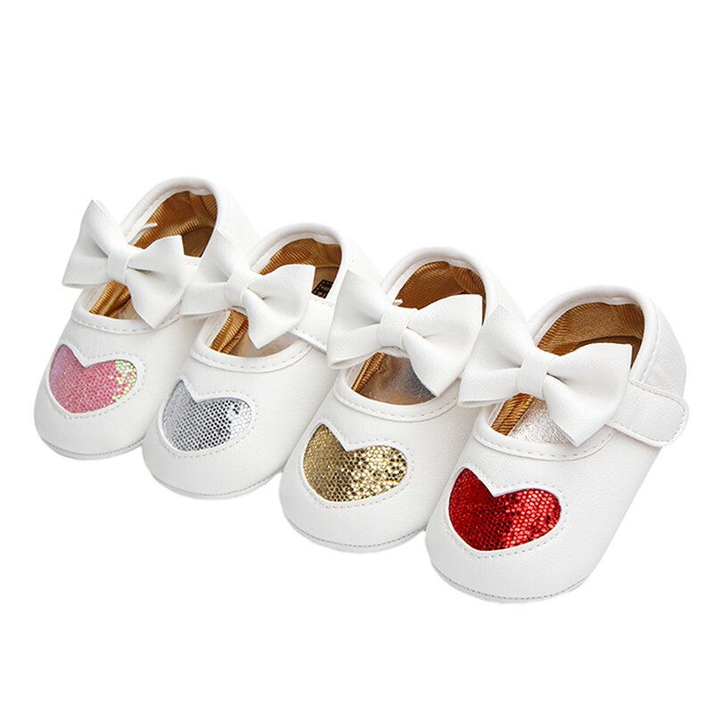 Sapatos de vestido de princesa de lantejoula antiderrapante, Mary Jane Flats para bebês infantis, Berço infantil, Sapatos infantis