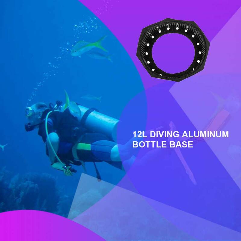 Diving Boot Air Cylinder Black Portable Rubber Base 12L Holder Water Sports Scuba Accessories Equipment Device