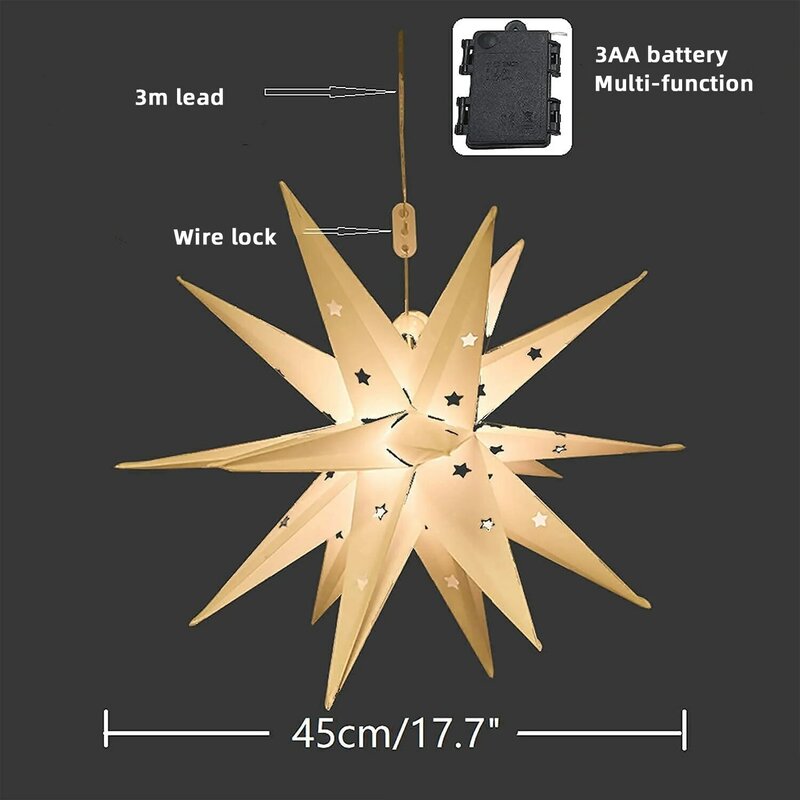 45/35cm LED 스타 램프 Usb/배터리 작동 크리스마스 장식 홈 거실 다기능 타이밍, 침실 램프 작동