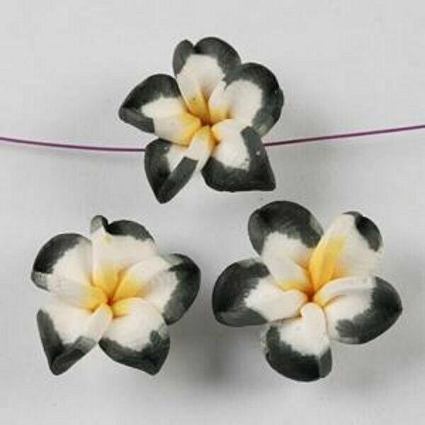 8pcs handmade fimo polymer clay flower beads sh0119