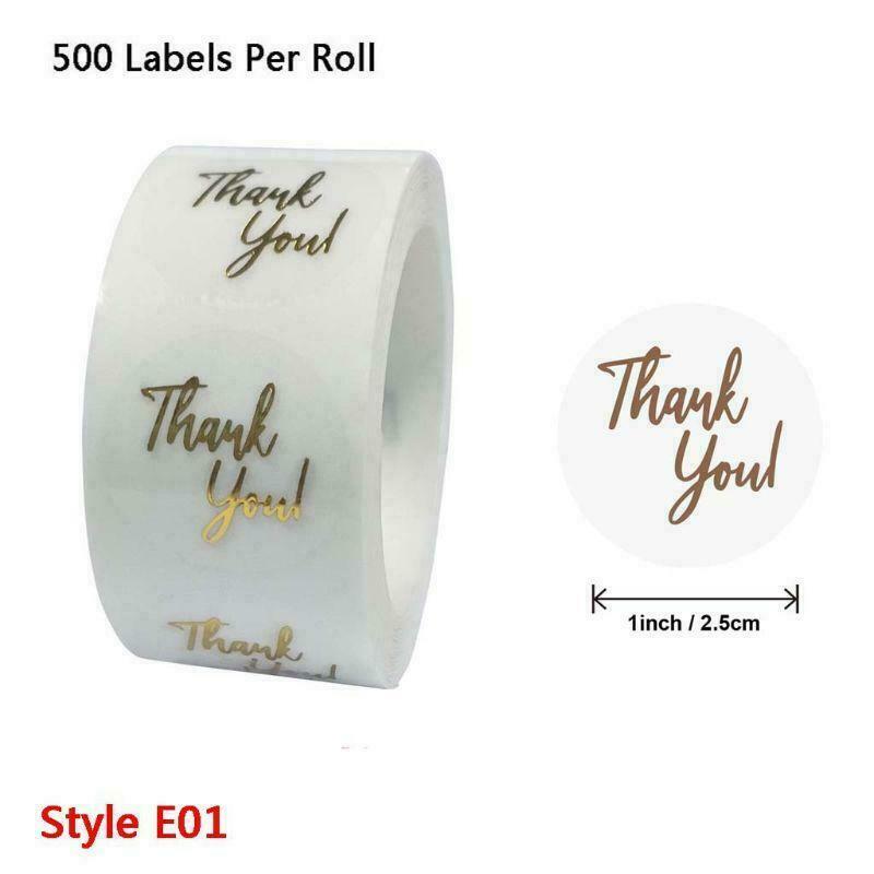Gold Foil Seal Labels, Obrigado pelo seu pedido Adesivos, Pequena loja Gift Wrap, Decoração do feriado, 500pcs