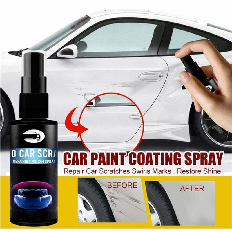 Nano Spray dissolvant de rayures pour voiture, 50ml/100ml, Spray de réparation pour rayures, vernis de réparation, revêtement céramique de voiture