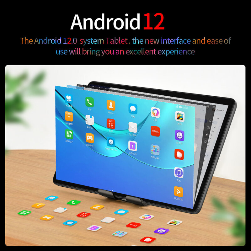 BDF-teléfono móvil con tarjeta Sim, Tablet de 10,1 pulgadas, 3G/4G, Android, ocho núcleos, 6GB de RAM, 128GB de ROM, tipo C, WiFi, Bluetooth, Google, Android 12